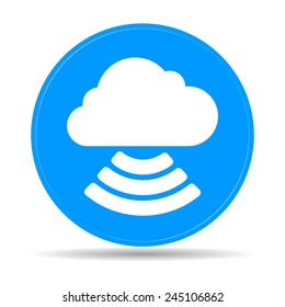 cloud icon, flat vector illustration. EPS 10