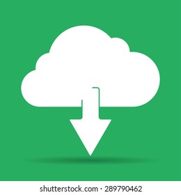 cloud icon, flat vector illustration. EPS 10