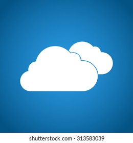 cloud icon, flat vector illustration. EPS 10