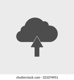 cloud icon, flat vector illustration. EPS 10