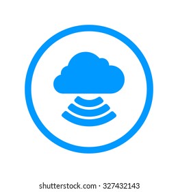 cloud icon, flat vector illustration. EPS 10