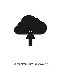 cloud icon, flat vector illustration. EPS 10