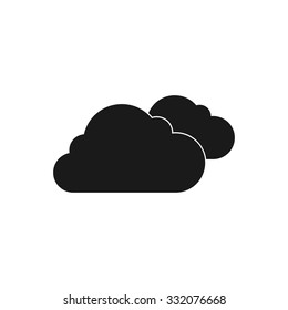 cloud icon, flat vector illustration. EPS 10