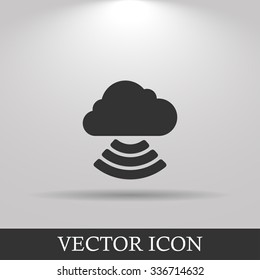 cloud icon, flat vector illustration. EPS 10
