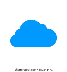 cloud icon, flat vector illustration. EPS 10
