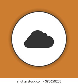 cloud icon, flat vector illustration. EPS 10