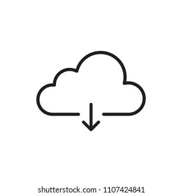 Cloud icon flat vector template design trendy