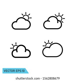 Cloud icon Forecast Symbol Logo Template design element