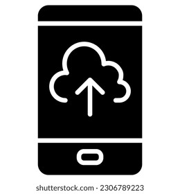 Cloud icon in glyph icon style vector illustration graphic design