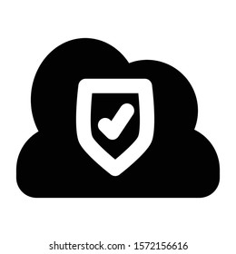 cloud icon glyph vector design