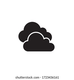 vector de glifo de icono de nube. icono de naturaleza aislado en fondo blanco