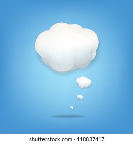 Cloud Icon With Gradient Mesh  Vector Illustration