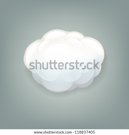 Cloud Icon With Gradient Mesh, Vector Illustration