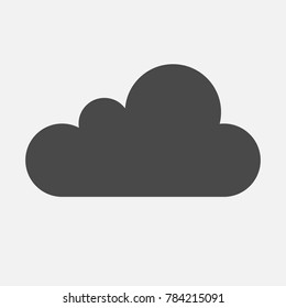 cloud icon gray rainy cloud cumulonimbus vector