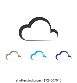 cloud icon illustration design logo and symbol vector template