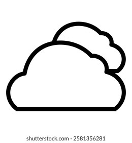 Cloud icon illustration in line style. Perfect for website mobile app presentation. Suitable for any user interface and user experience