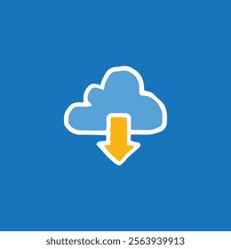 Cloud Icon Illustration Representing Simplicity and Natural Elements