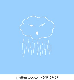 Cloud Icon Illustration.Hand drawn vector illustration. clouds doodle.
