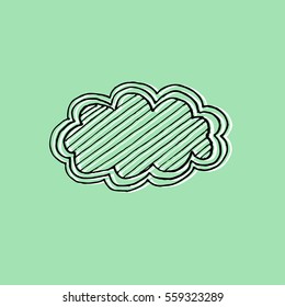Cloud Icon Illustration.Hand drawn vector illustration. clouds doodle.