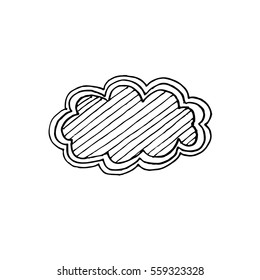 Cloud Icon Illustration.Hand drawn vector illustration. clouds doodle.