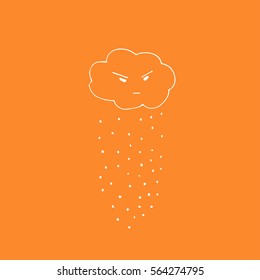 Cloud Icon Illustration.Hand drawn vector illustration. clouds doodle.