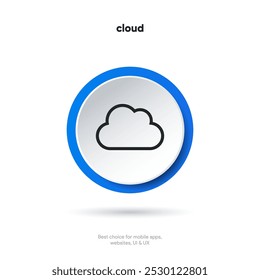 Cloud icon illustrations. Vector cartoon clouds in flat design. Clouds symbol