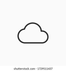 Cloud Icon. Internet Symbol Modern, Simple, Vector, Icon For Website Design, Mobile App, Ui. Vector Illustration