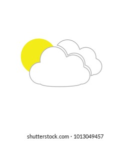Cloud Icon Isolated Design.