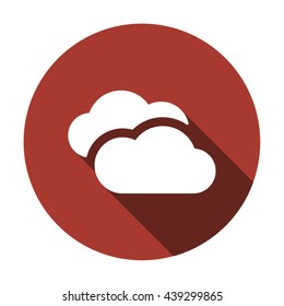Cloud  icon,  isolated. Flat  design.