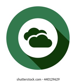 Cloud  icon,  isolated. Flat  design.