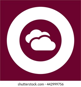 Cloud  icon,  isolated. Flat  design.