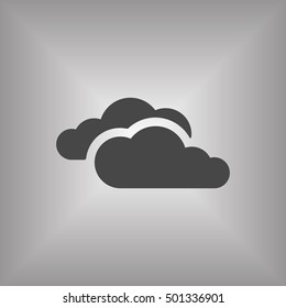 Cloud    icon,  isolated. Flat  design.