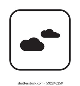 Cloud   icon, isolated. Flat  design. 
