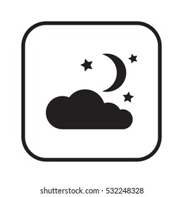 Cloud   icon, isolated. Flat  design. 
