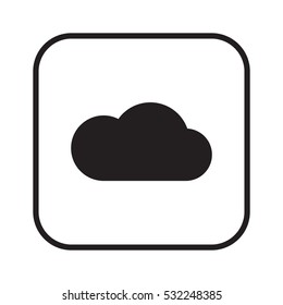 Cloud   icon, isolated. Flat  design. 