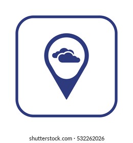 Cloud   icon, isolated. Flat  design. 