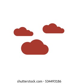 Cloud   icon, isolated. Flat  design. 