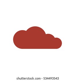 Cloud   icon, isolated. Flat  design. 