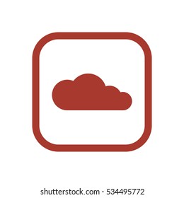 Cloud   icon, isolated. Flat  design. 