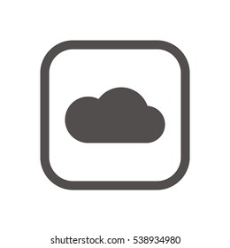 Cloud   icon, isolated. Flat  design. 