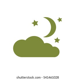 Cloud   icon, isolated. Flat  design. 