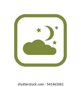 Cloud   icon, isolated. Flat  design. 