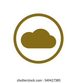 Cloud   icon, isolated. Flat  design. 