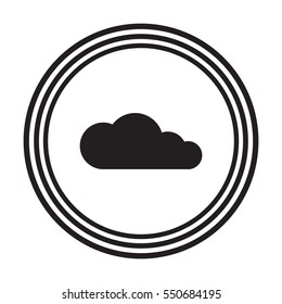 Cloud   icon, isolated. Flat  design. 