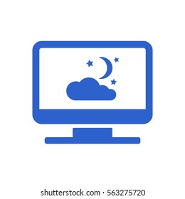 Cloud   icon, isolated. Flat  design. 