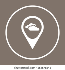 Cloud   icon, isolated. Flat  design. 