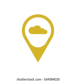 Cloud   icon, isolated. Flat  design. 