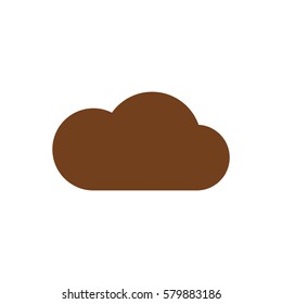 Cloud   icon, isolated. Flat  design. 