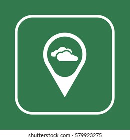 Cloud   icon, isolated. Flat  design. 