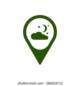 Cloud   icon, isolated. Flat  design. 